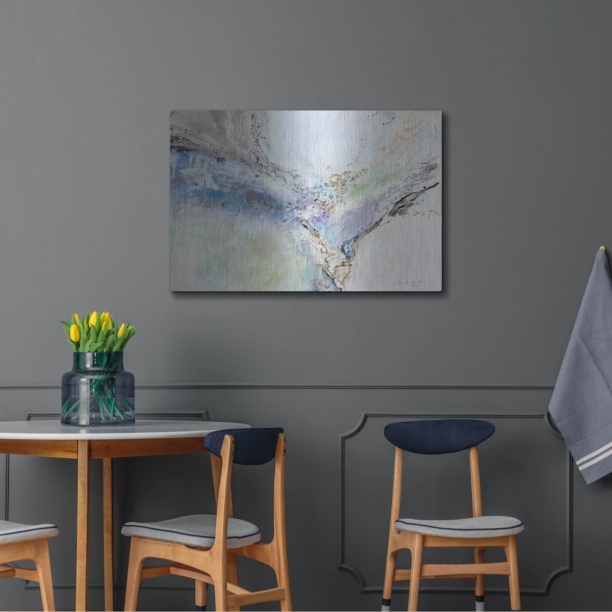 'Seafoam Neutral 4' by Jennifer Gardner – Metal Wall Art, 36x24 room view