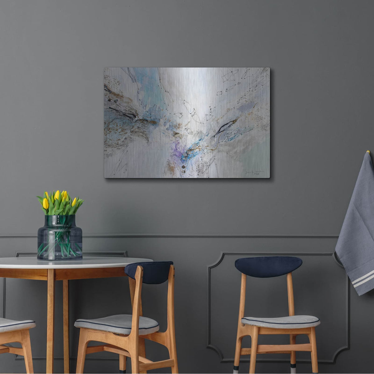 'Seafoam Neutral 3' by Jennifer Gardner – Metal Wall Art, 36x24 room view