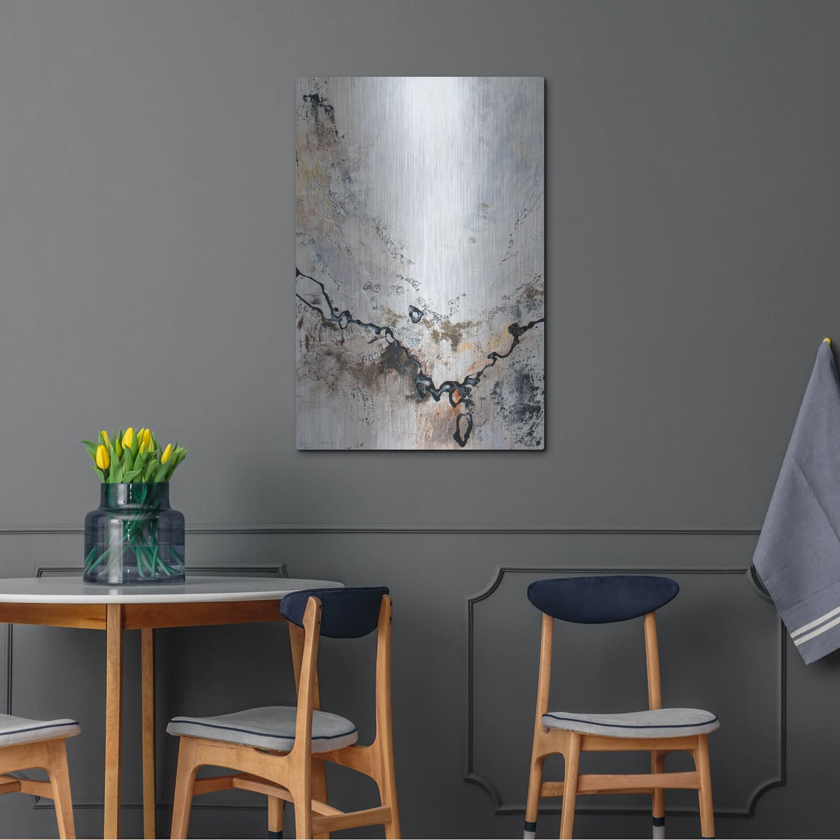 'Black and White Series 8' by Jennifer Gardner – Metal Wall Art, 24x36 room view