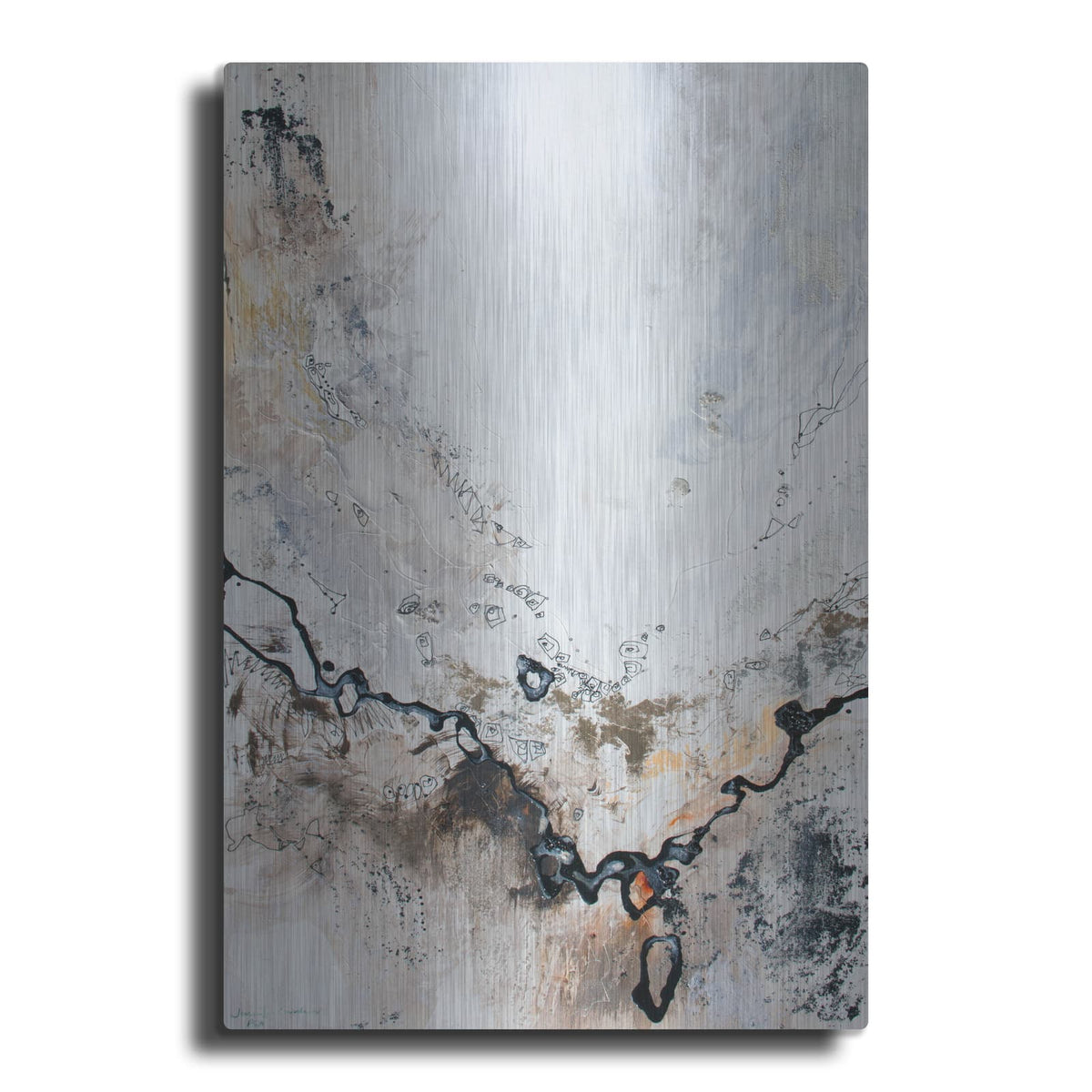 'Black and White Series 8' by Jennifer Gardner – Metal Wall Art