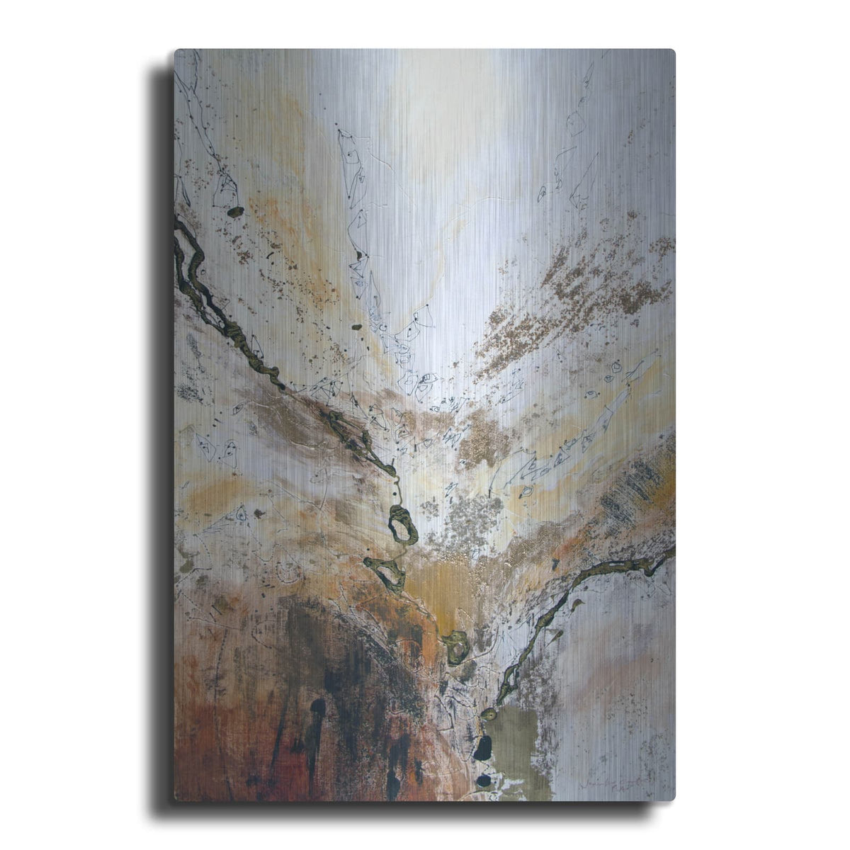 'Black and Gold Series 4' by Jennifer Gardner – Metal Wall Art