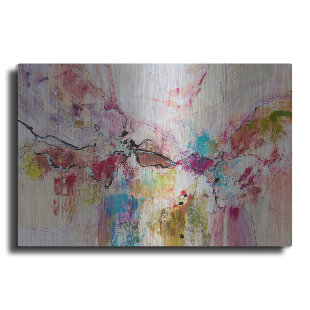'Red and White 6' by Jennifer Gardner – Metal Wall Art