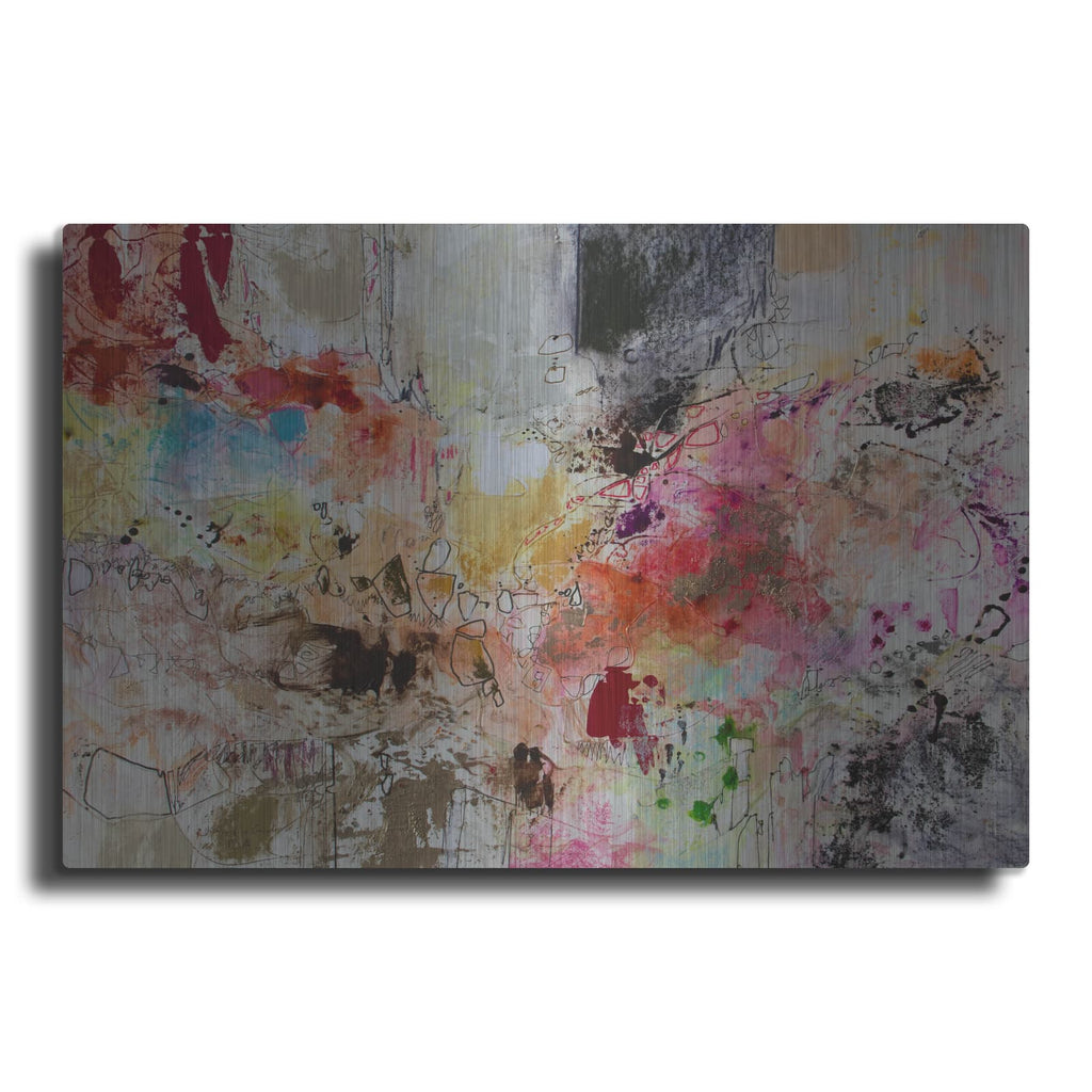 'Flow Red 9' by Jennifer Gardner – Metal Wall Art