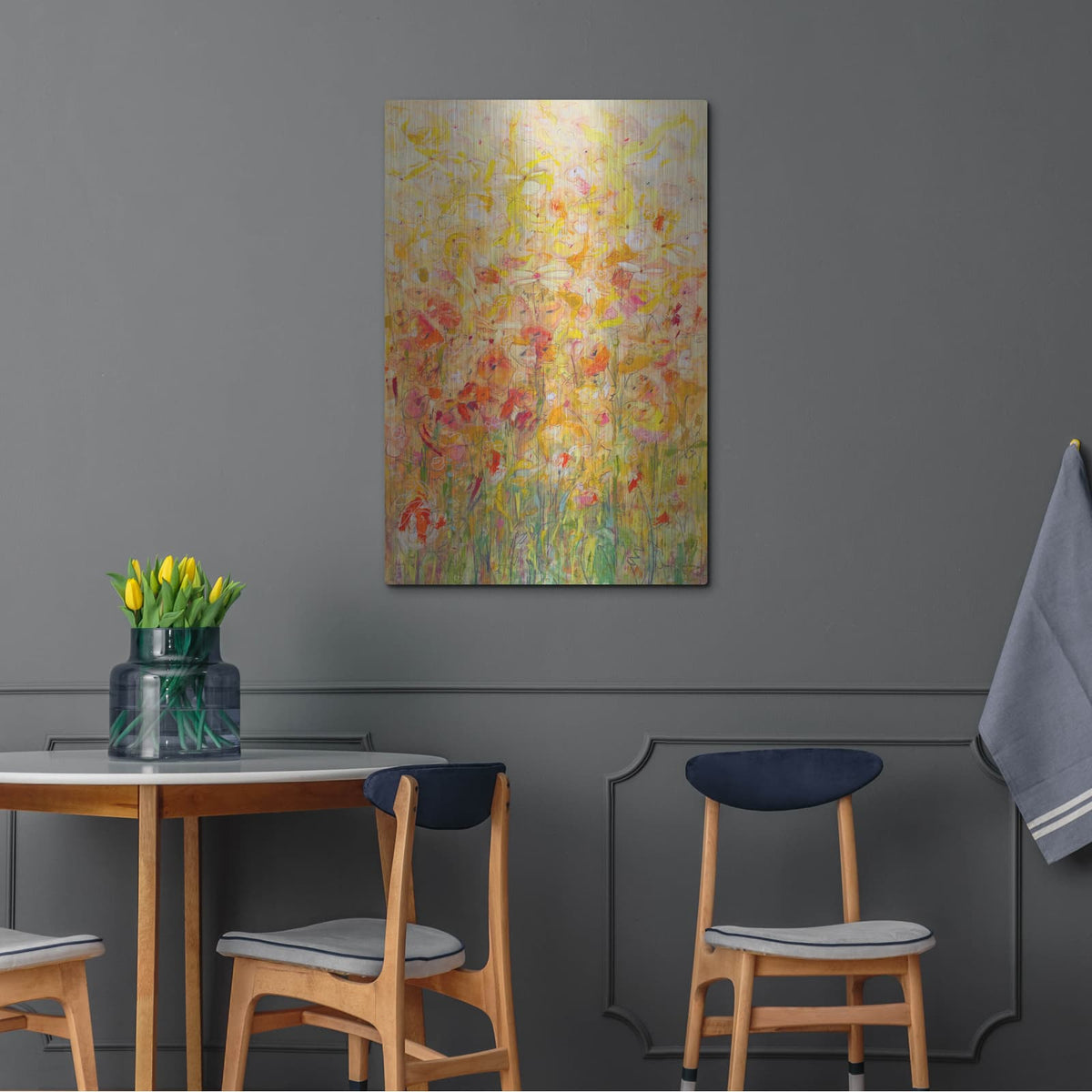 'Daisy Chain 16' by Jennifer Gardner – Metal Wall Art, 24x36 room view