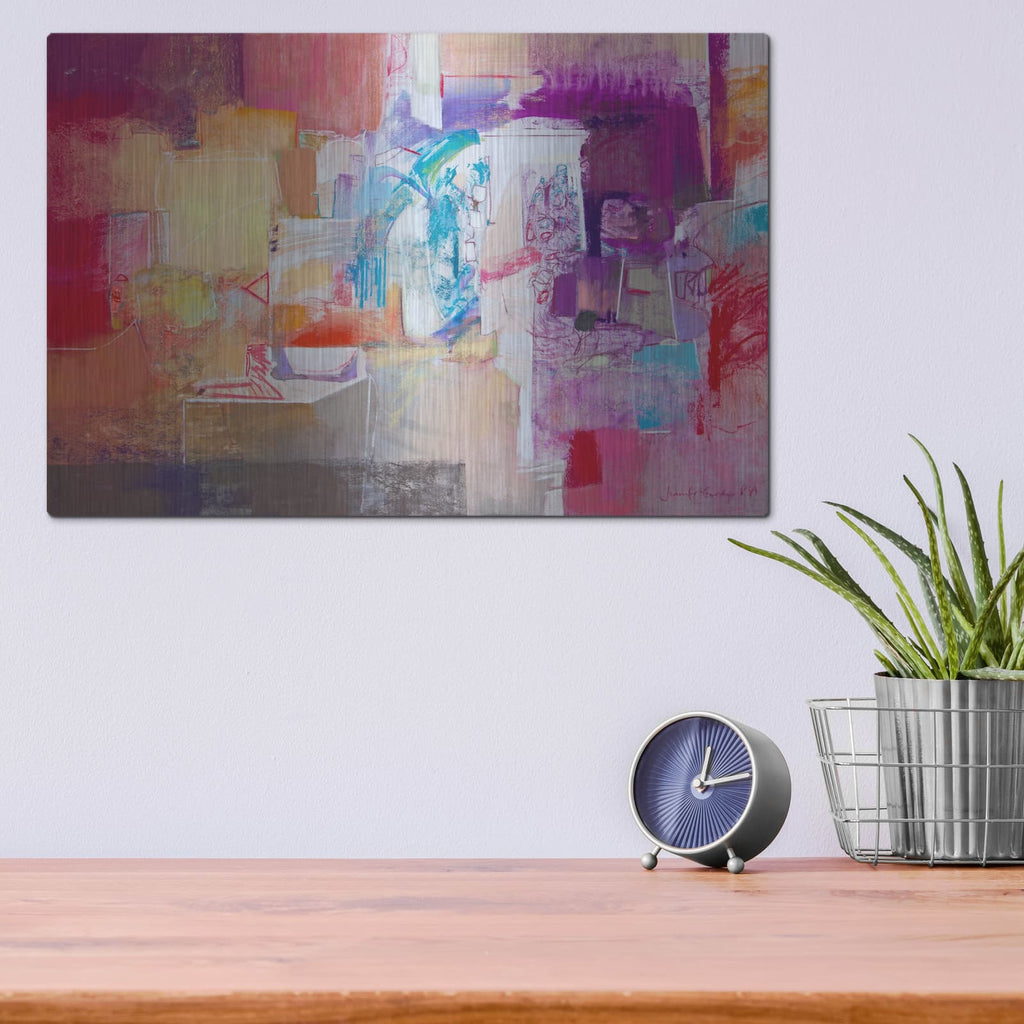 'Purple Series 1' by Jennifer Gardner – Metal Wall Art, 16x12 room view