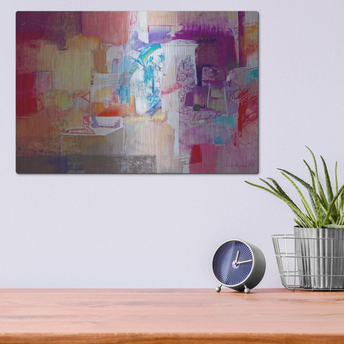 'Purple Series 1' by Jennifer Gardner – Metal Wall Art, 16x12 room view