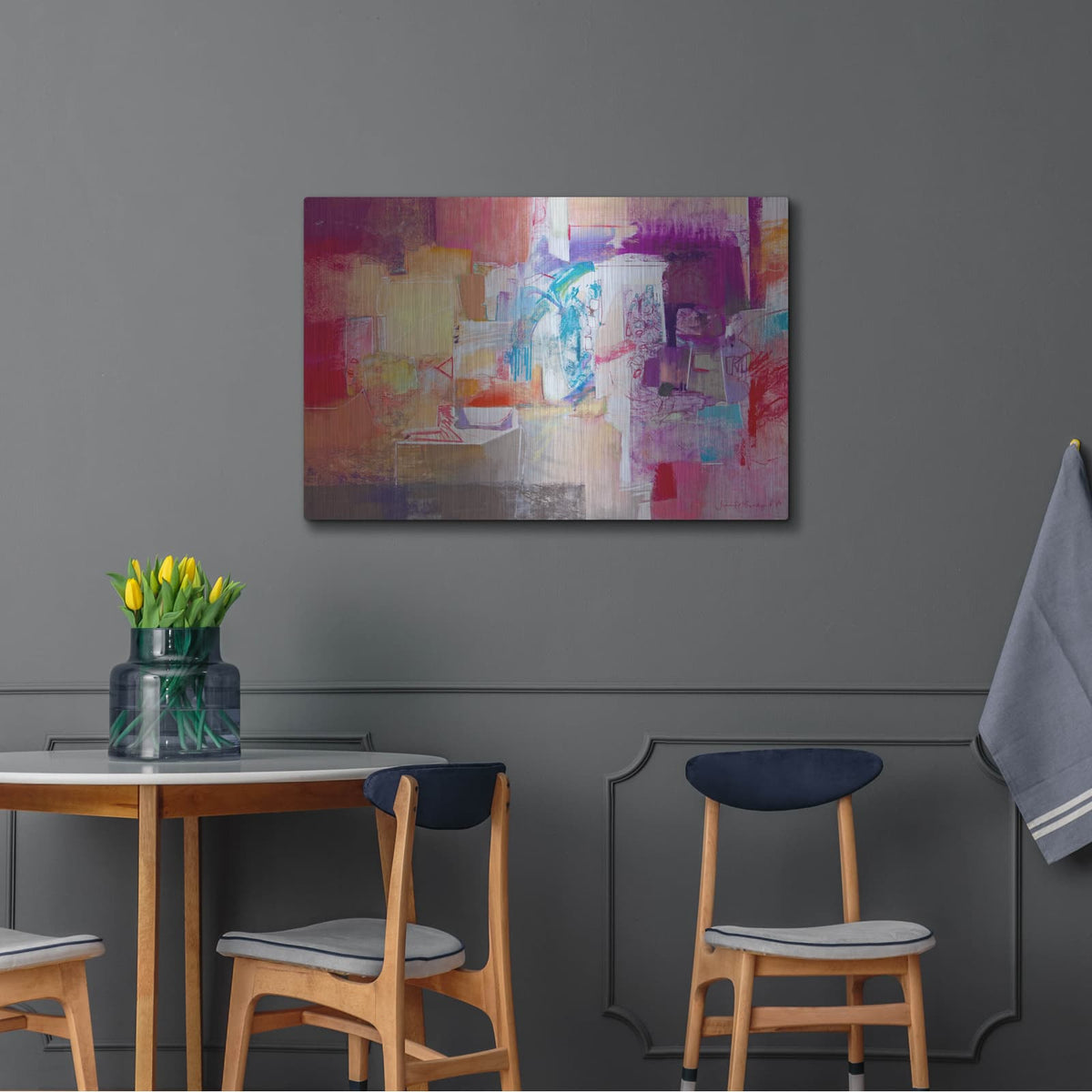'Purple Series 1' by Jennifer Gardner – Metal Wall Art, 36x24 room view