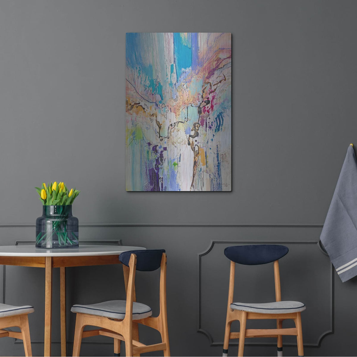 'Blue and Green Series 8' by Jennifer Gardner – Metal Wall Art, 24x36 room view