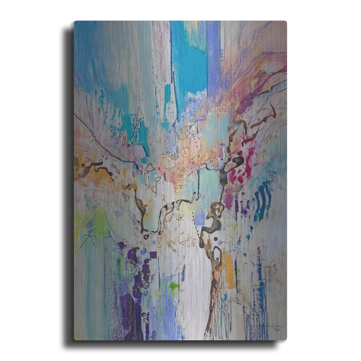 'Blue and Green Series 8' by Jennifer Gardner – Metal Wall Art