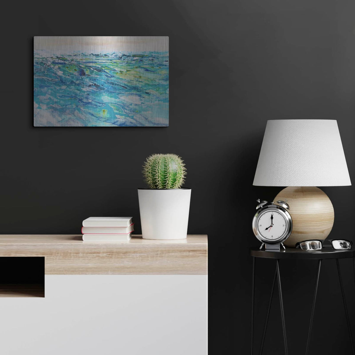 'Ocean 2' by Jennifer Gardner – Metal Wall Art, 24x16 room view