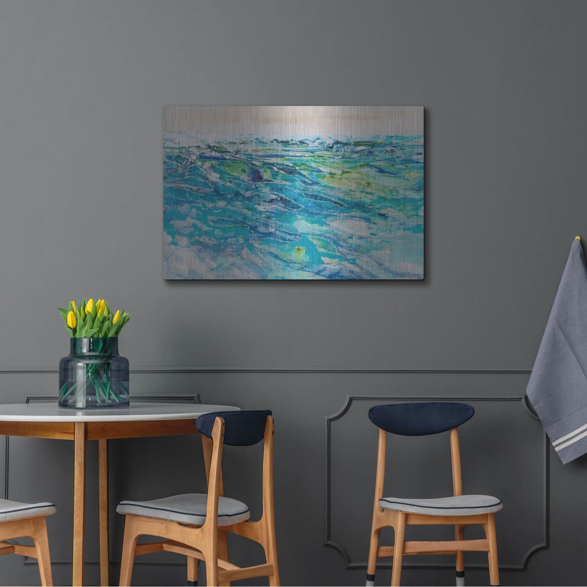 'Ocean 2' by Jennifer Gardner – Metal Wall Art, 36x24 room view