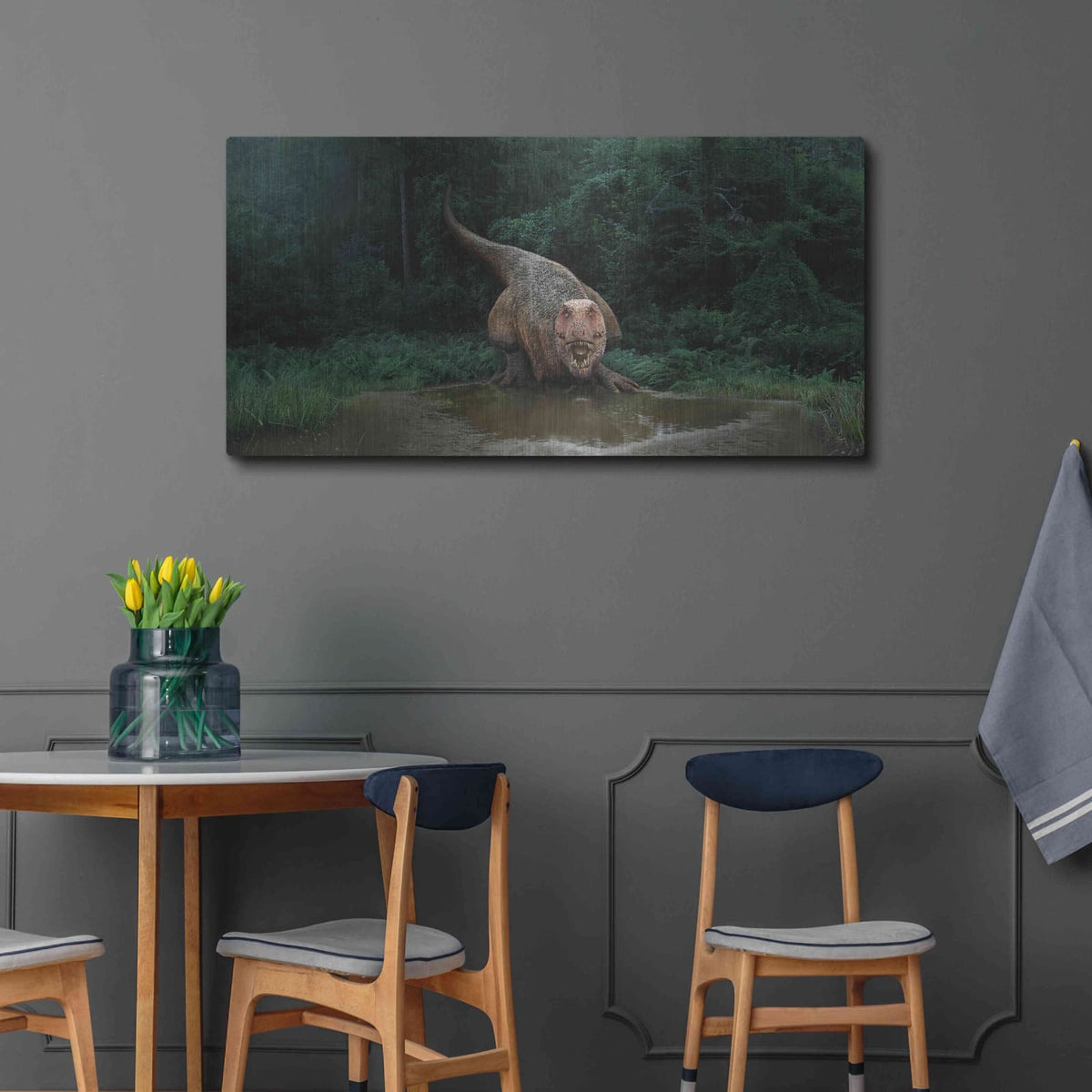 'Watering Hole' by Damir Martin – Metal Wall Art, 48x24 room view