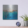 'Blue Horizon' by Jennifer Gardner – Metal Wall Art, 12x12 room view