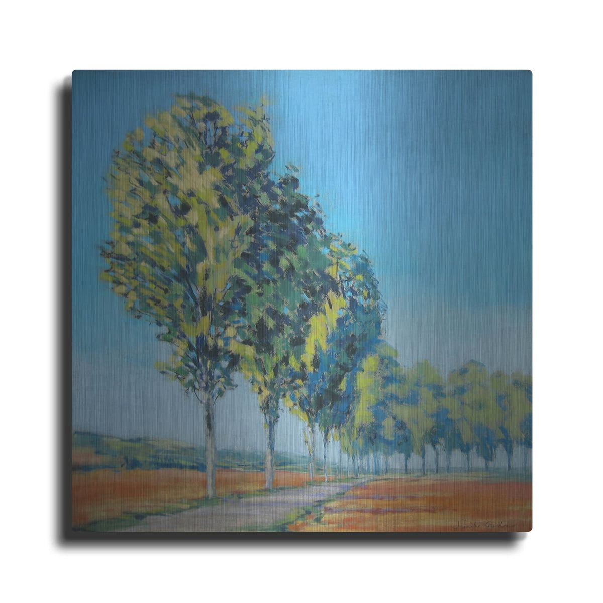 'Normandy Poplars II' by Jennifer Gardner – Metal Wall Art