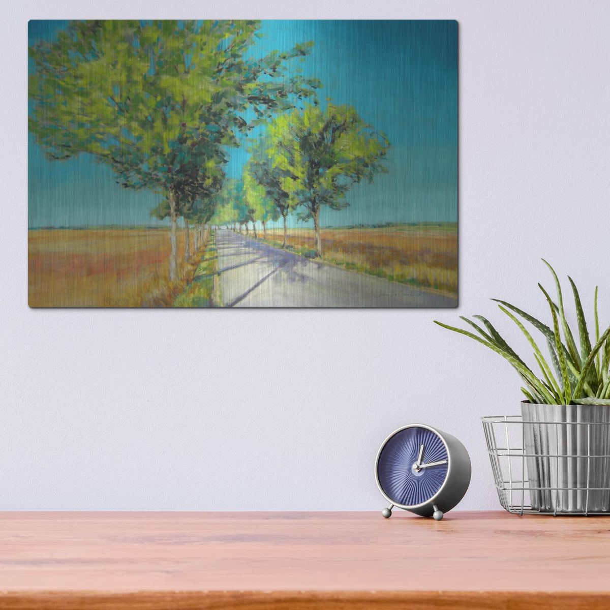 'Avenue of Trees Champagne France IV' by Jennifer Gardner – Metal Wall Art, 16x12 room view