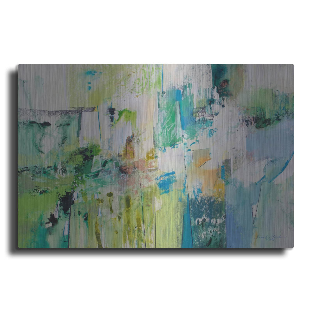 'Blue and Green Series 4' by Jennifer Gardner – Metal Wall Art