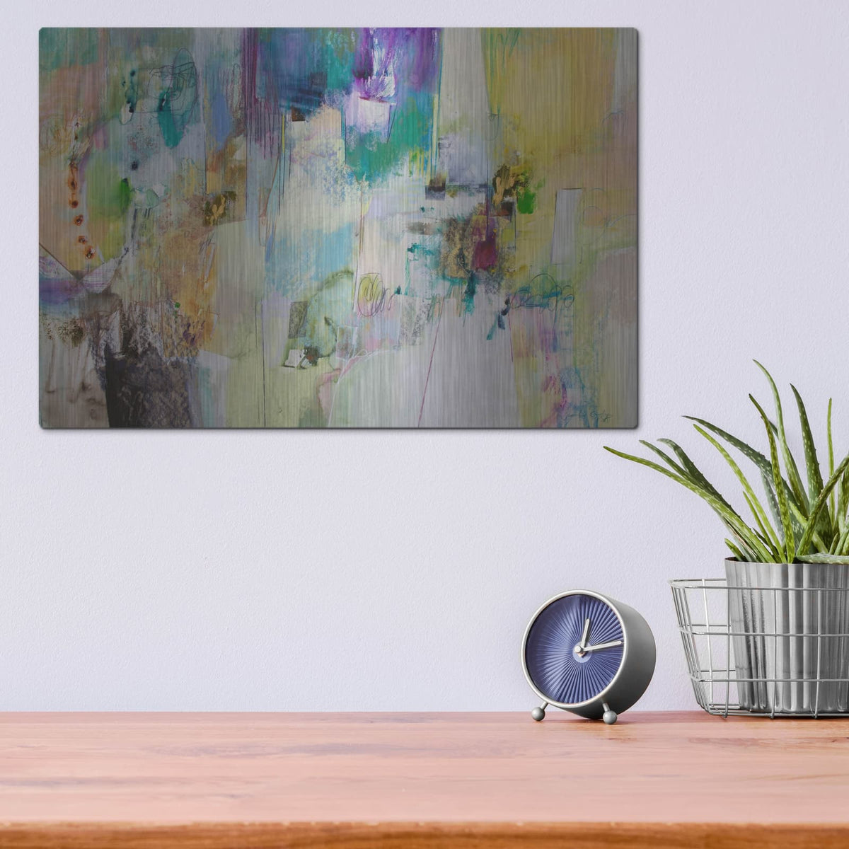 'Blue and Green Series 3' by Jennifer Gardner – Metal Wall Art, 16x12 room view