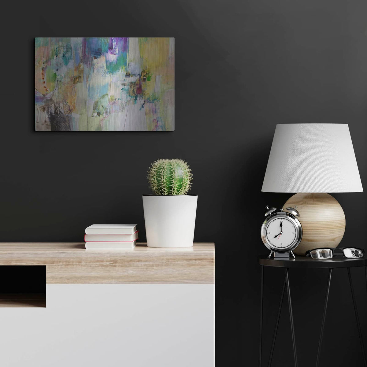 'Blue and Green Series 3' by Jennifer Gardner – Metal Wall Art, 24x16 room view