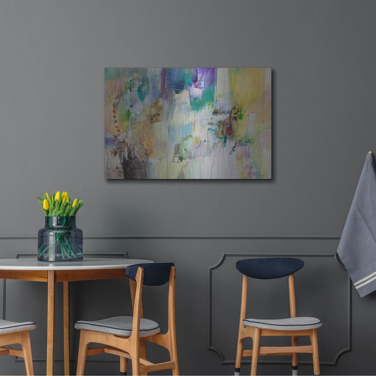 'Blue and Green Series 3' by Jennifer Gardner – Metal Wall Art, 36x24 room view