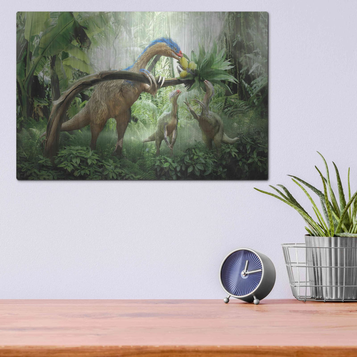 'Therizinosaurus' by Damir Martin – Metal Wall Art, 16x12 room view