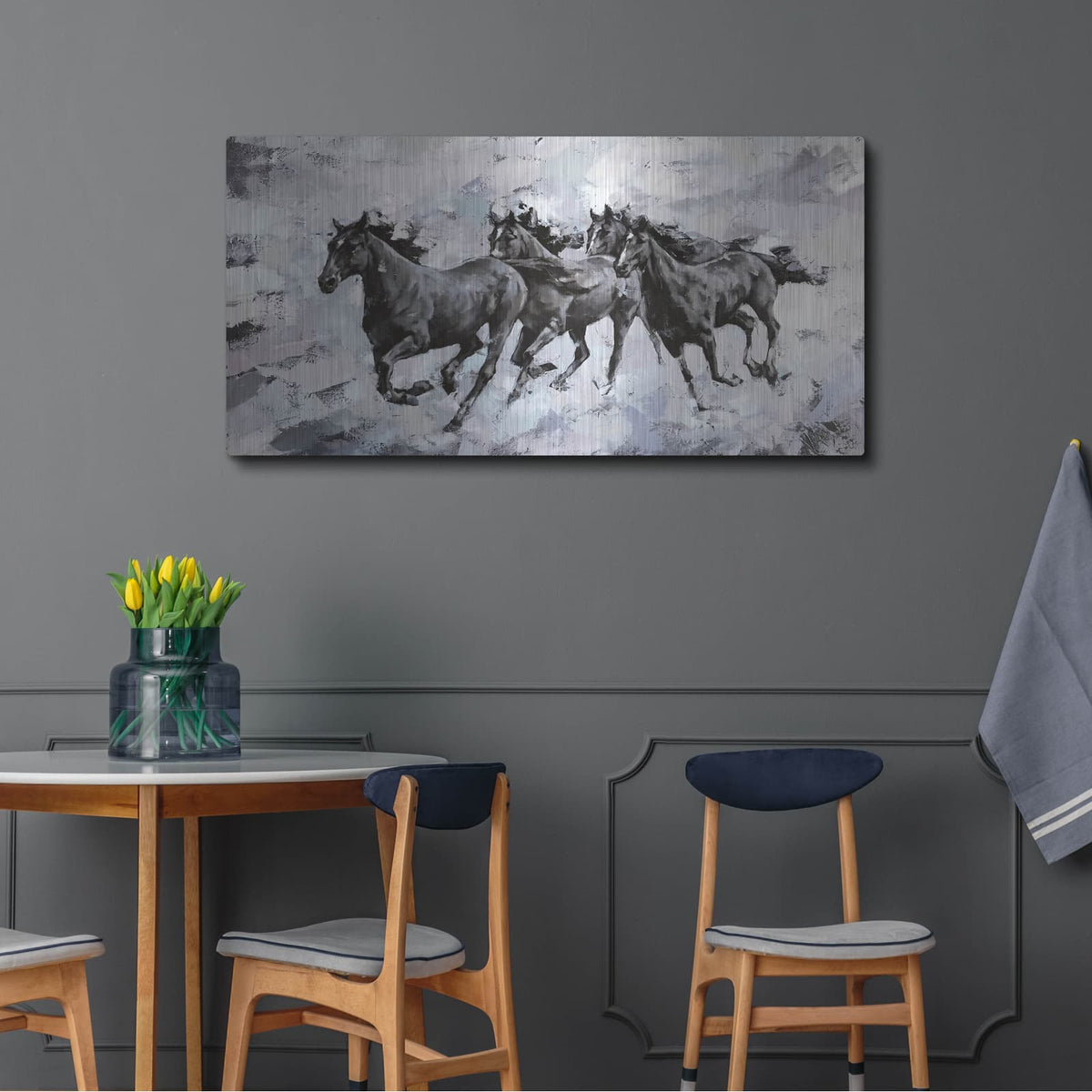 'Gallop' by Alexander Gunin – Metal Wall Art, 48x24 room view
