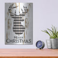 'Merry Christmas Deer' by Cindy Jacobs – Metal Wall Art, 12x16 room view