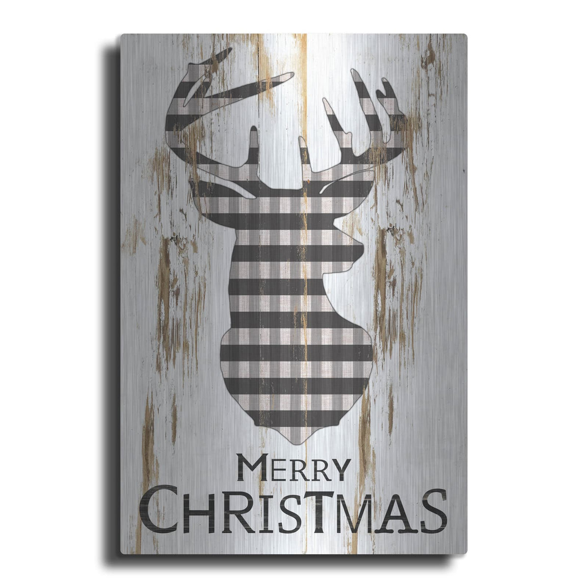 'Merry Christmas Deer' by Cindy Jacobs – Metal Wall Art