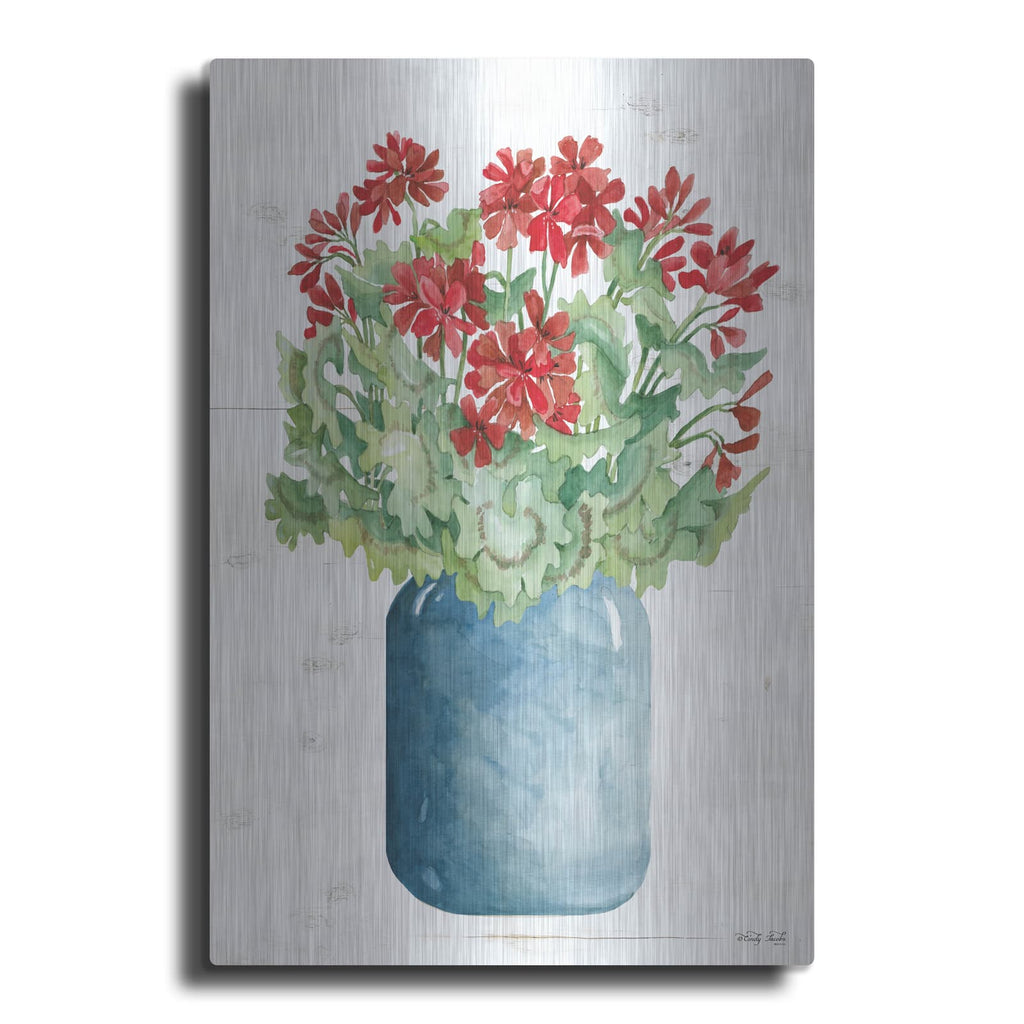 'Patriotic Blue Jar' by Cindy Jacobs – Metal Wall Art