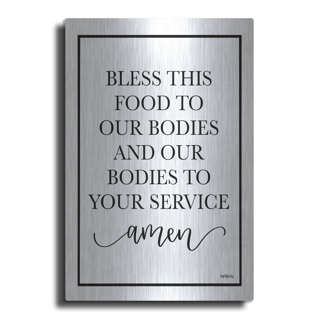 'Bless This Food' by Imperfect Dust – Metal Wall Art