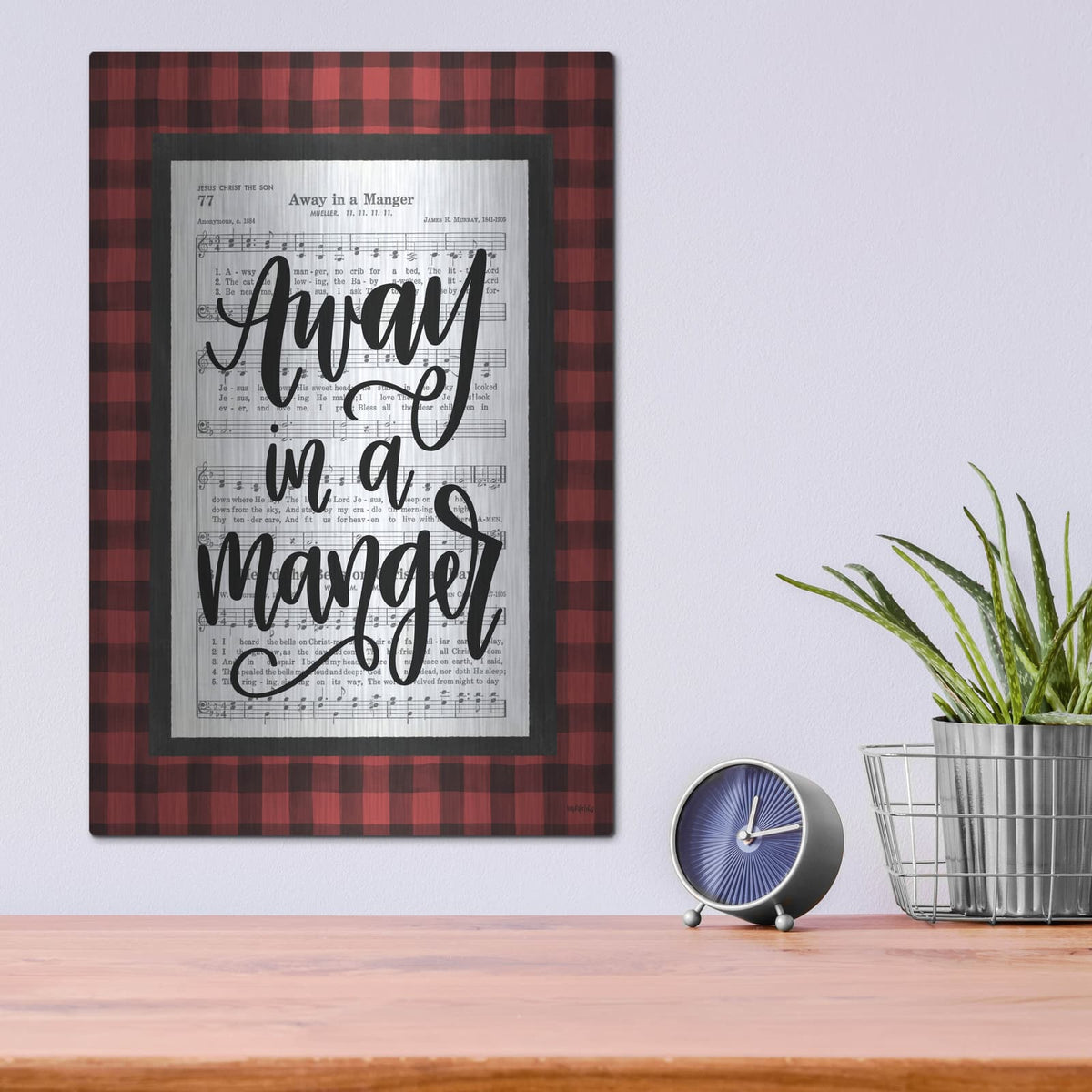 'Away in a Manger' by Imperfect Dust – Metal Wall Art, 12x16 room view