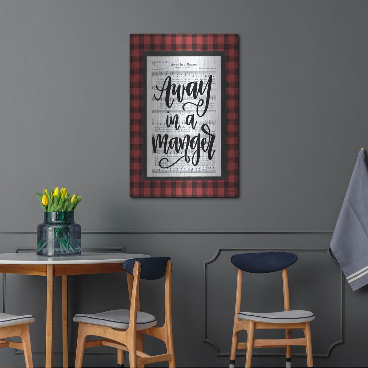 'Away in a Manger' by Imperfect Dust – Metal Wall Art, 24x36 room view