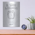 'Be Strong and Courageous' by Imperfect Dust – Metal Wall Art, 12x16 room view