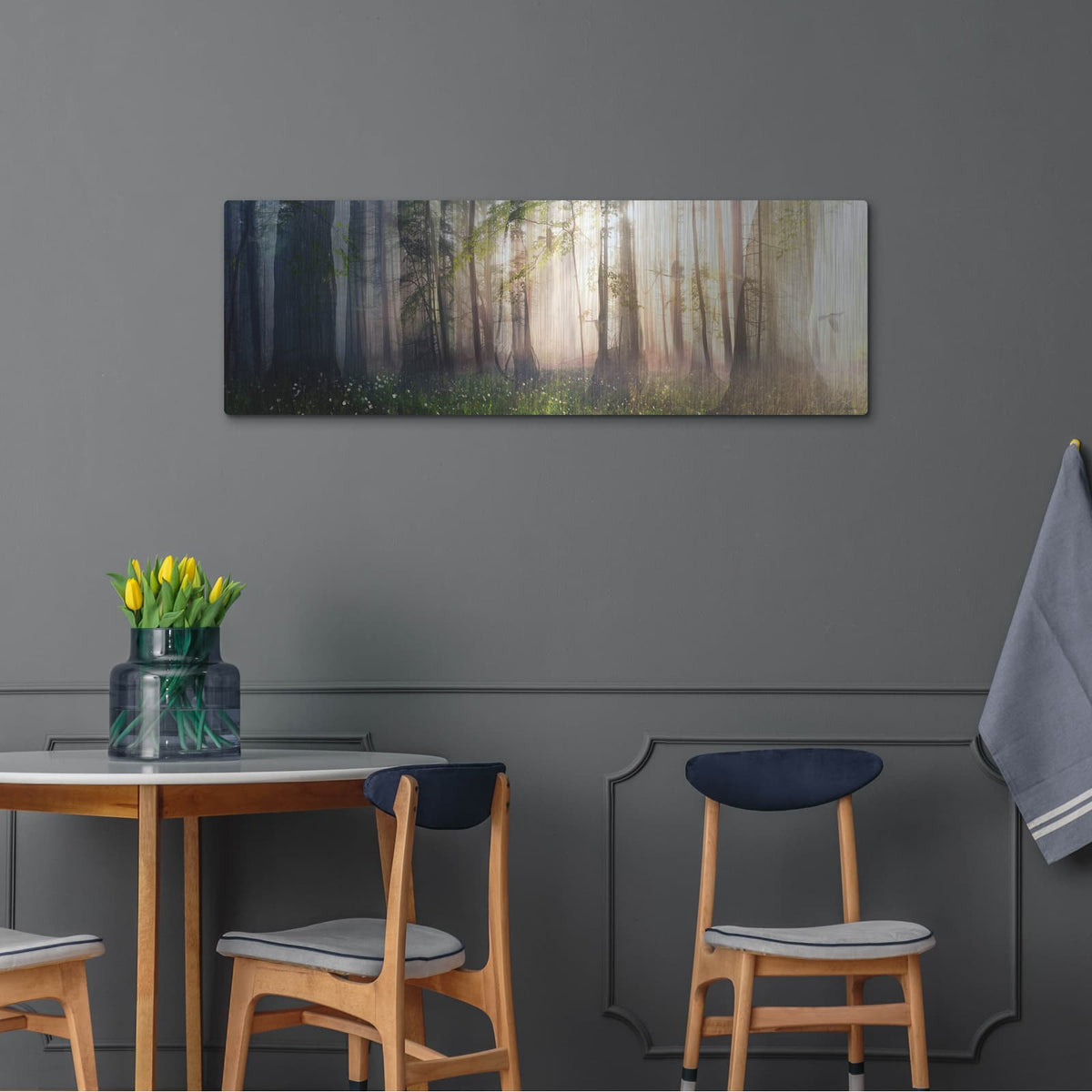 'Constancy' by Cynthia Decker – Metal Wall Art, 48x16 room view