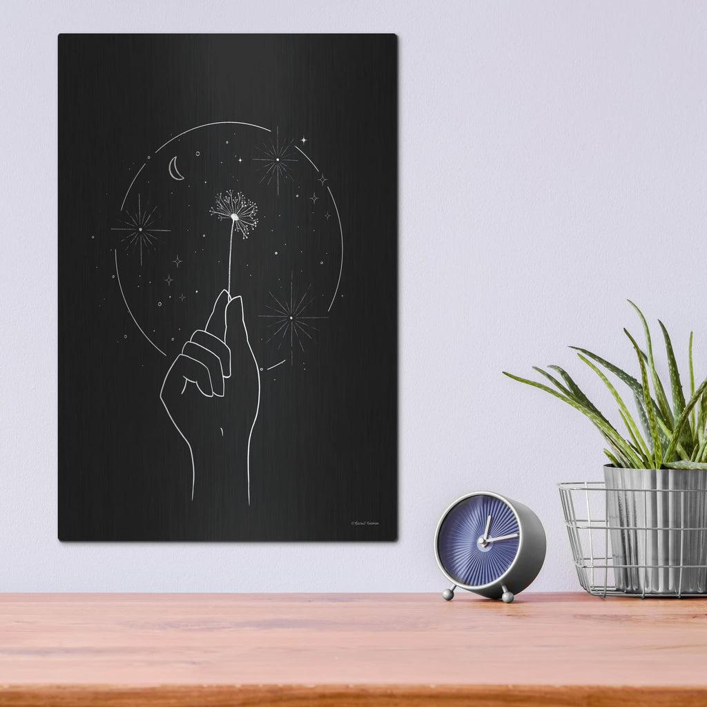 'Space Dandelion' by Rachel Nieman – Metal Wall Art, 12x16 room view
