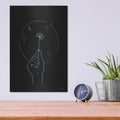 'Space Dandelion' by Rachel Nieman – Metal Wall Art, 12x16 room view