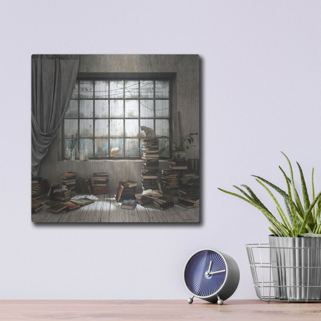'Introvert' by Cynthia Decker – Metal Wall Art, 12x12 room view