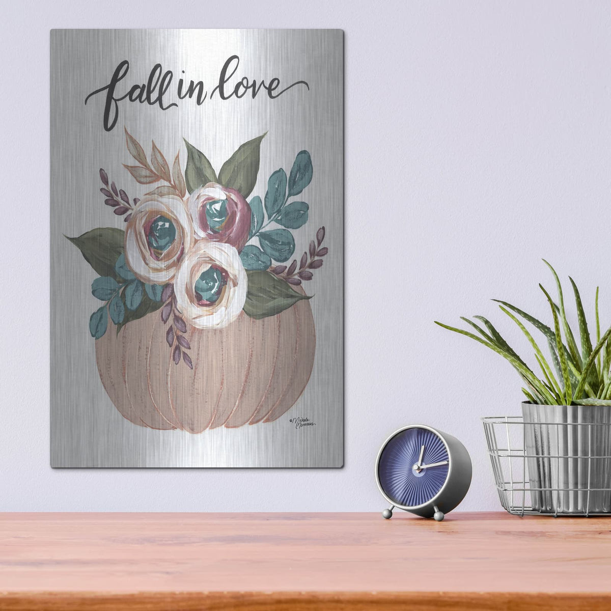 'Fall in Love' by Michele Norman – Metal Wall Art, 12x16 room view