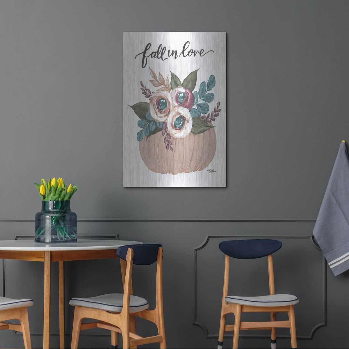'Fall in Love' by Michele Norman – Metal Wall Art, 24x36 room view