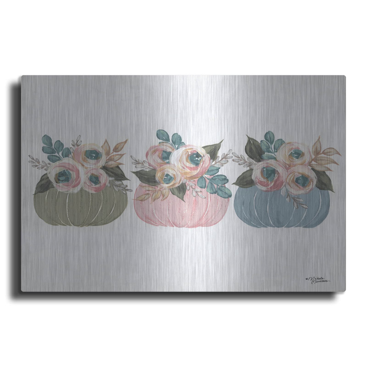 'Pumpkin Trio' by Michele Norman – Metal Wall Art