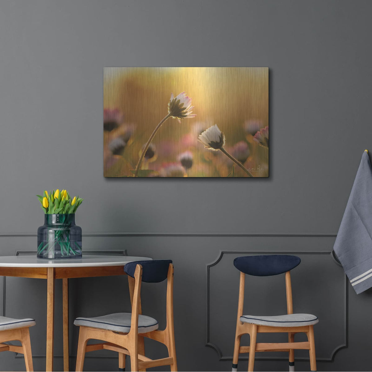 'Daisies' by Martin Podt – Metal Wall Art, 36x24 room view