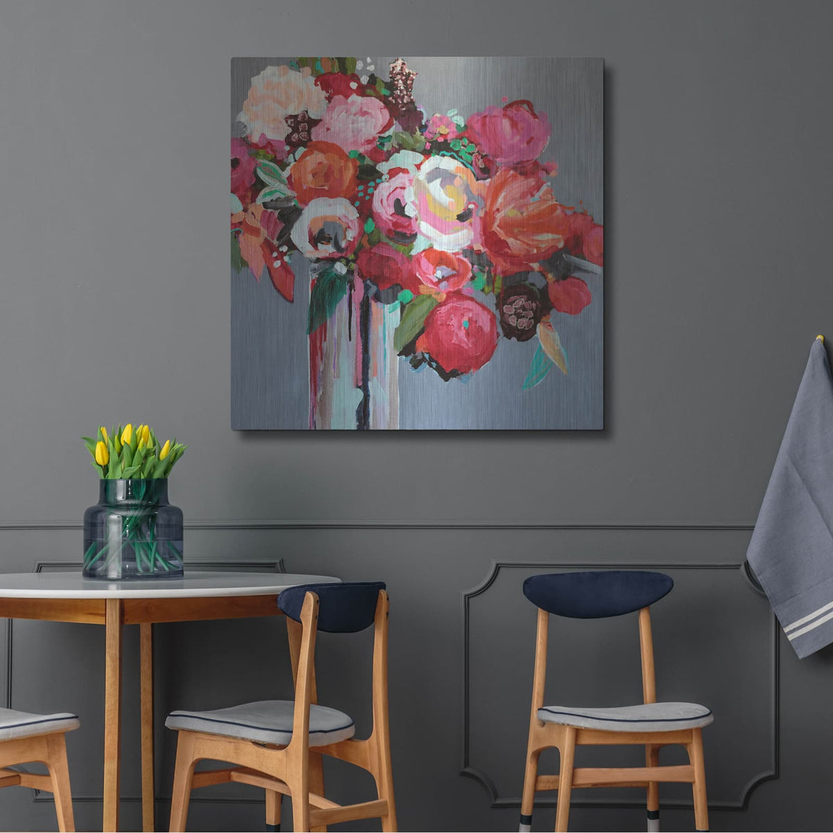 'Confetti' by Jacqueline Brewer – Metal Wall Art, 36x36 room view