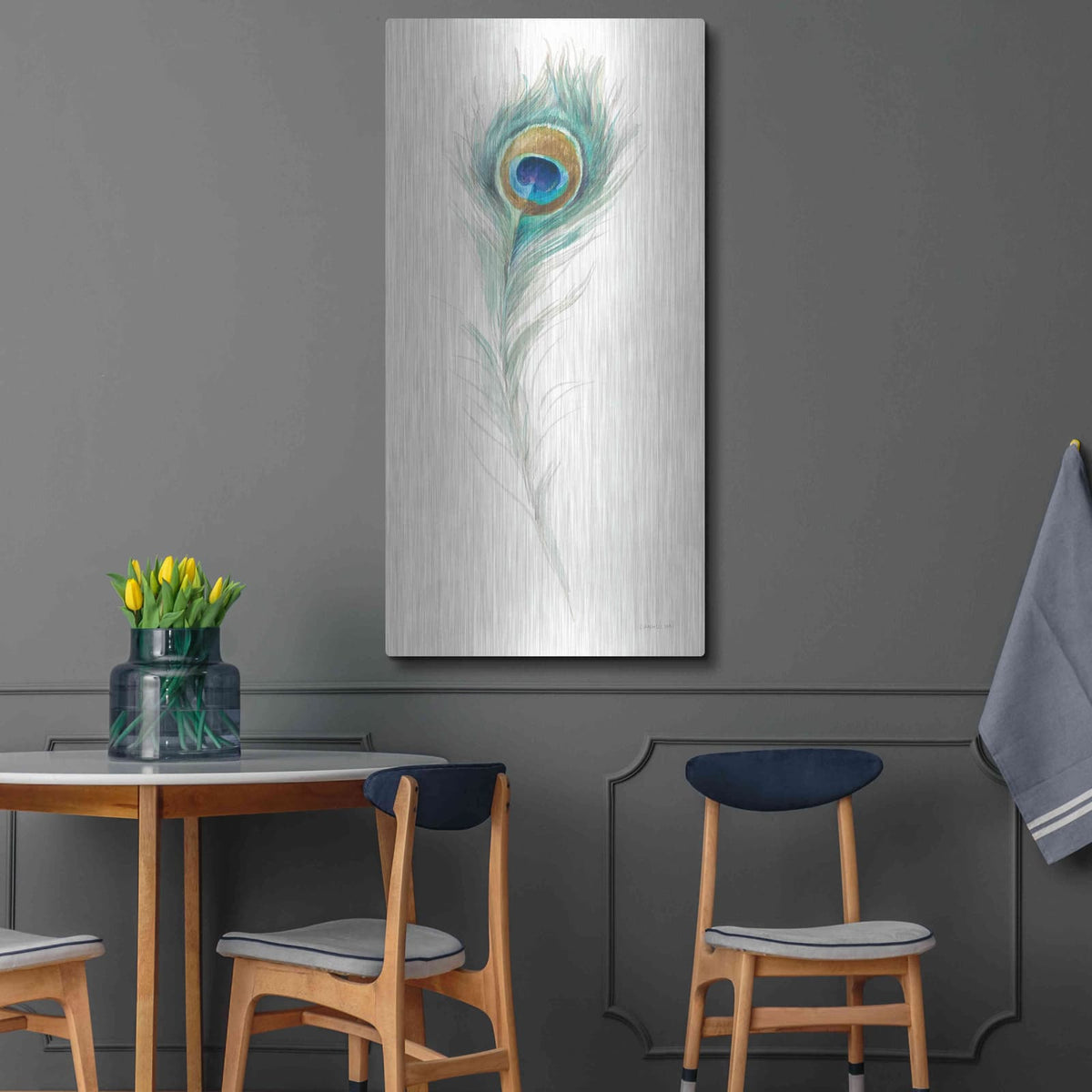'Jaipur' by Danhui Nai – Metal Wall Art, 24x48 room view