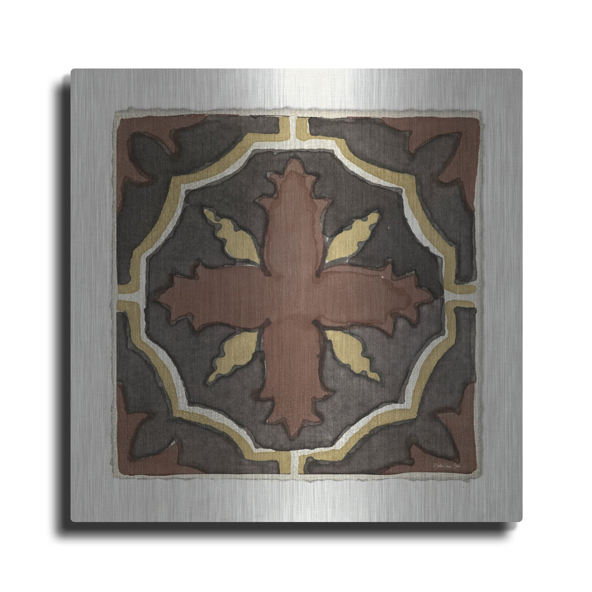 'Moroccan Tile Pattern V' by Stellar Design Studio – Metal Wall Art