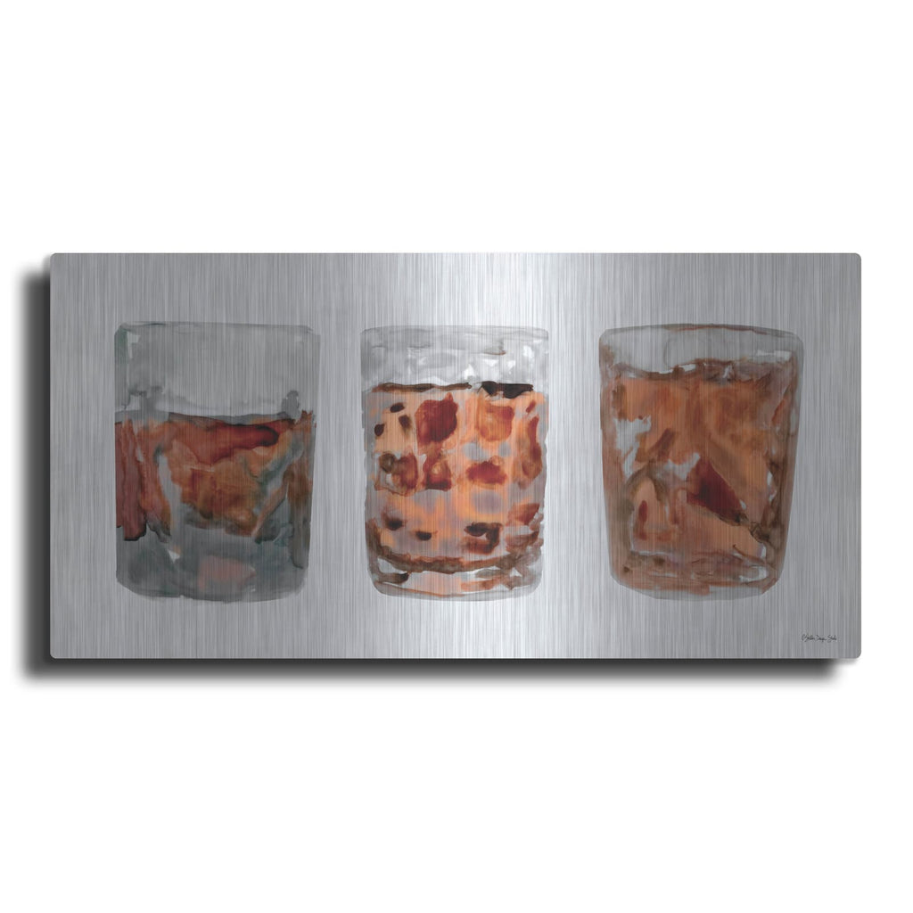 'Bourbon Glasses 2' by Stellar Design Studio – Metal Wall Art