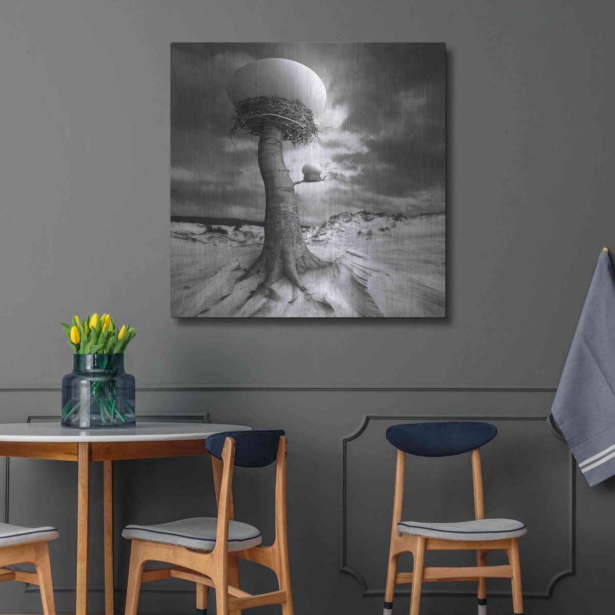 '2nests' by Dariusz Klimczak – Metal Wall Art, 36x36 room view