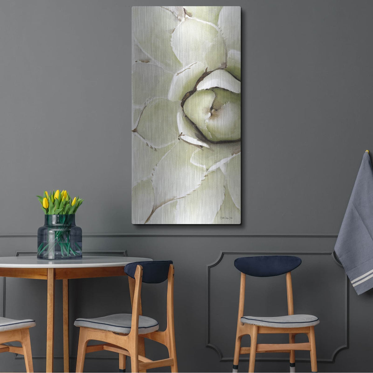 'Agave Panel 2' by Stellar Design Studio – Metal Wall Art, 24x48 room view