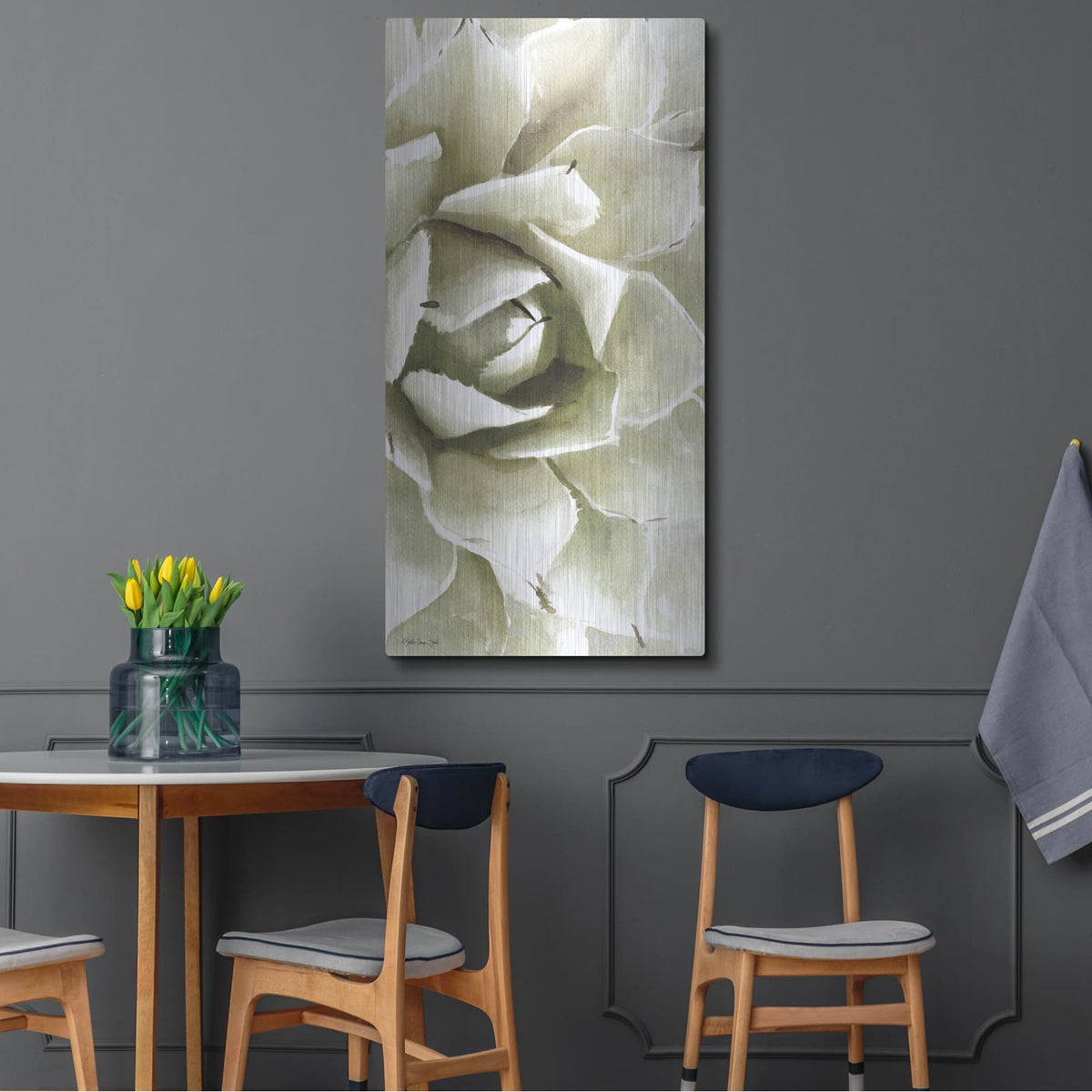 'Agave Panel 1' by Stellar Design Studio – Metal Wall Art, 24x48 room view