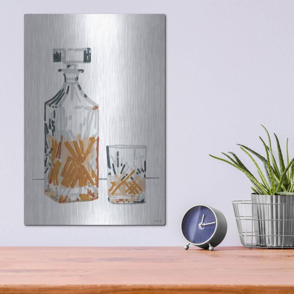 'Vintage Decanter 2' by Stellar Design Studio – Metal Wall Art, 12x16 room view