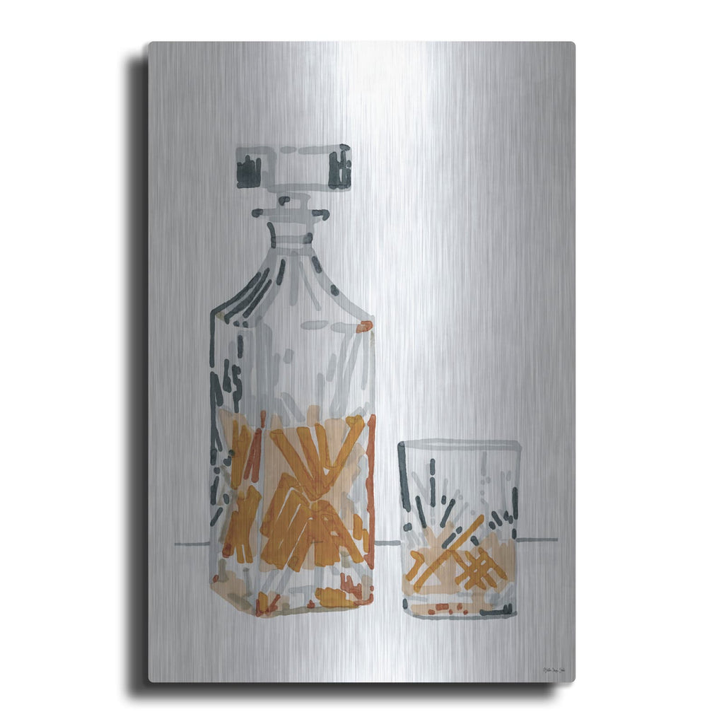 'Vintage Decanter 2' by Stellar Design Studio – Metal Wall Art