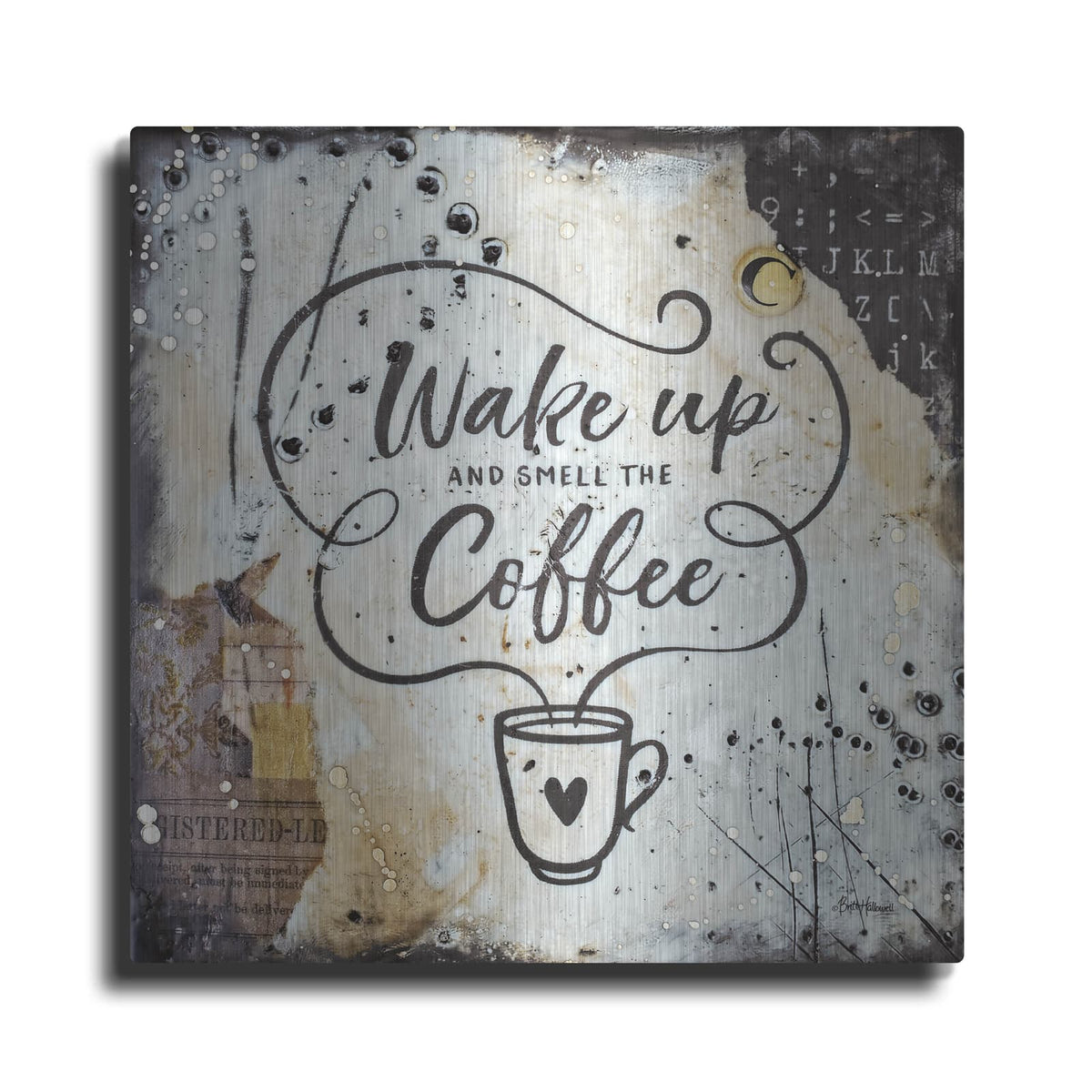 'Coffee Love 3' by Britt Hallowell – Metal Wall Art